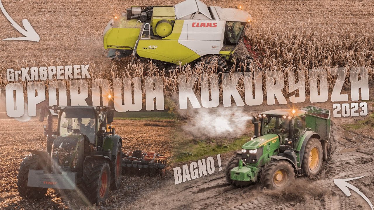 🇵🇱Oporowe koszenie Kukurydzy w GrKasperek㋛︎Jd puszcza chmure㋛︎Przyczepa leci bokiem!㋛︎Wtopa?!㋛︎Bagno