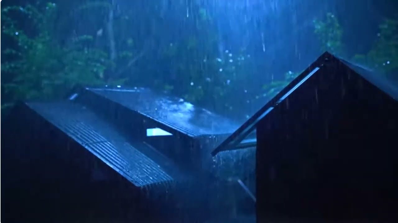 Gentle Night Rain, Rain Sounds for Sleeping - Dark Screen to Beat insomnia, Relax, Study