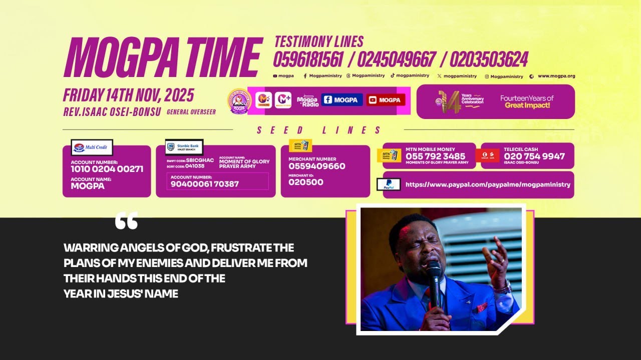 ANGELS OF GOD HEDGE ALL THAT CONCERNS ME   || MOGPA TIME WITH REV O B || 14 - 11 - 2025
