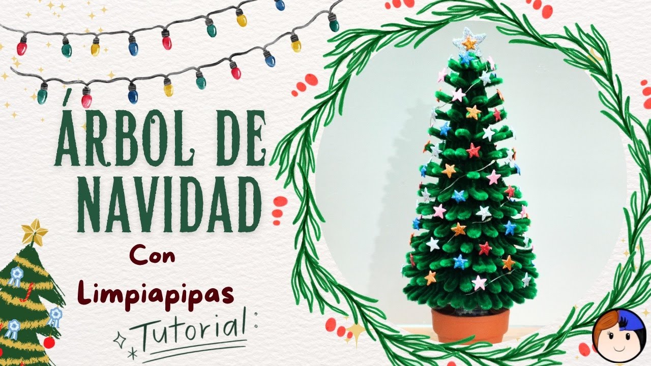 Cómo Crear un Árbol de Navidad con Limpiapipas.