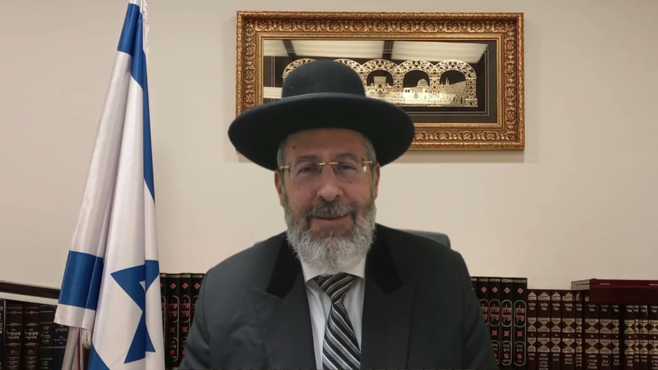 הרב הראשי עם וורט ודברי חיזוק לשבת פרשת לך-לך.