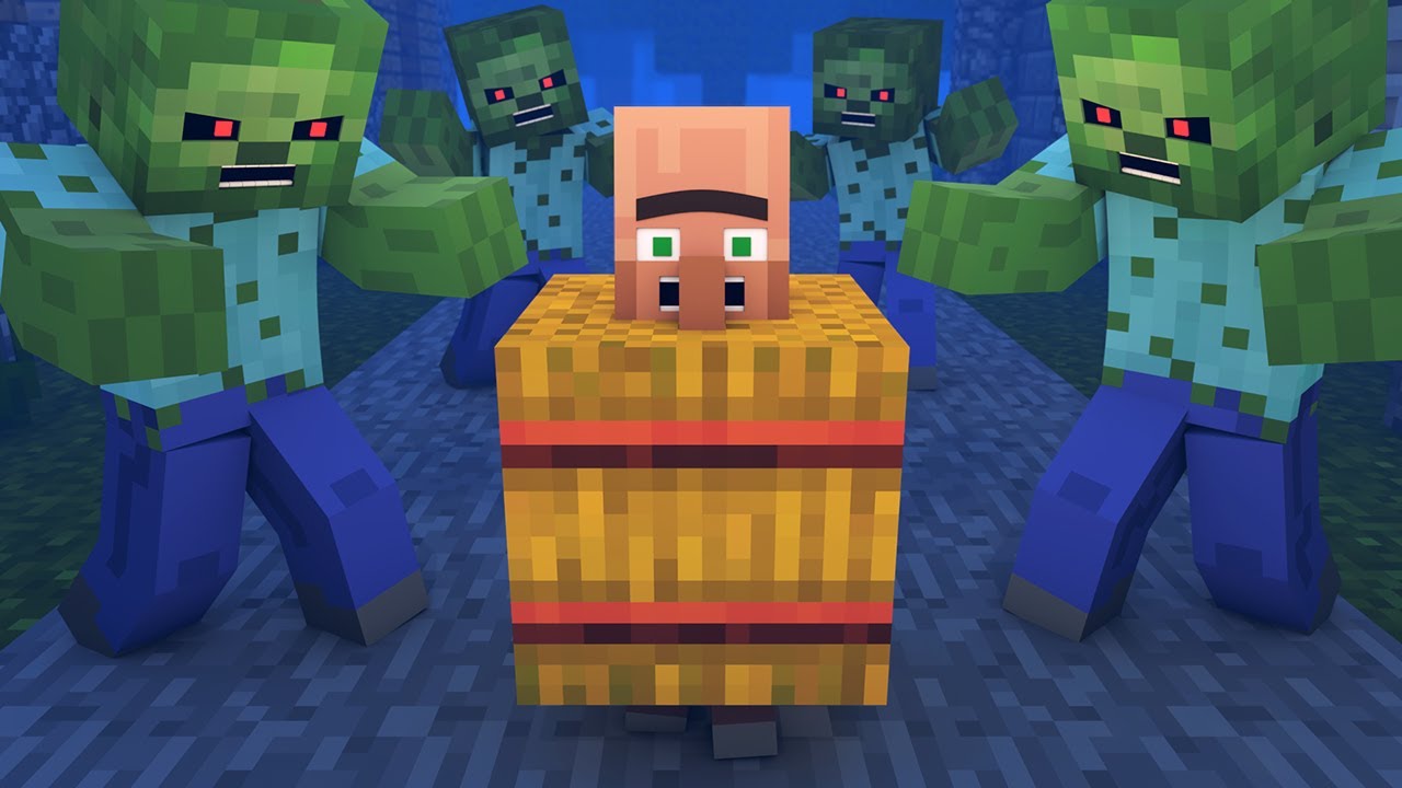 Zombie vs Villager Life 3 - Alien Being Minecraft Animation