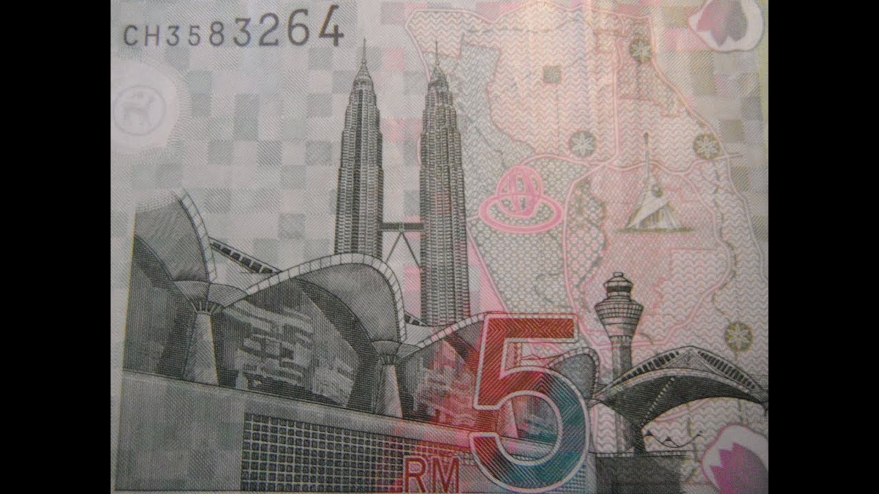 Malaysia 5 Ringgit Polymer Banknote - 2004 Issue