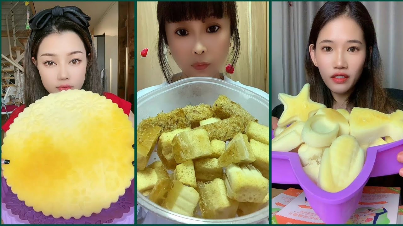 ASMR foam ice eating