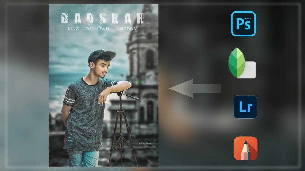 PS Touch Or PS CC 2019 Photo Editing Tutorial | PS CC | Adobe LR | Snapseed |