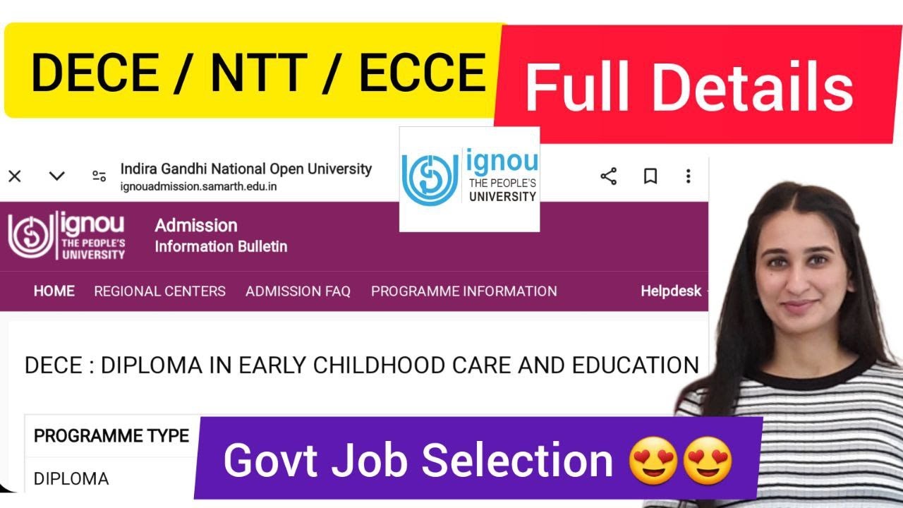 DECE/ECCE/NTT Govt Job Valid IGNOU Level Up Learning