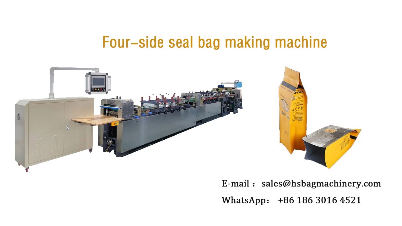 4 SIDE SEAL POUCH BAG MAKING MACHINE FOR FOOD PACKING