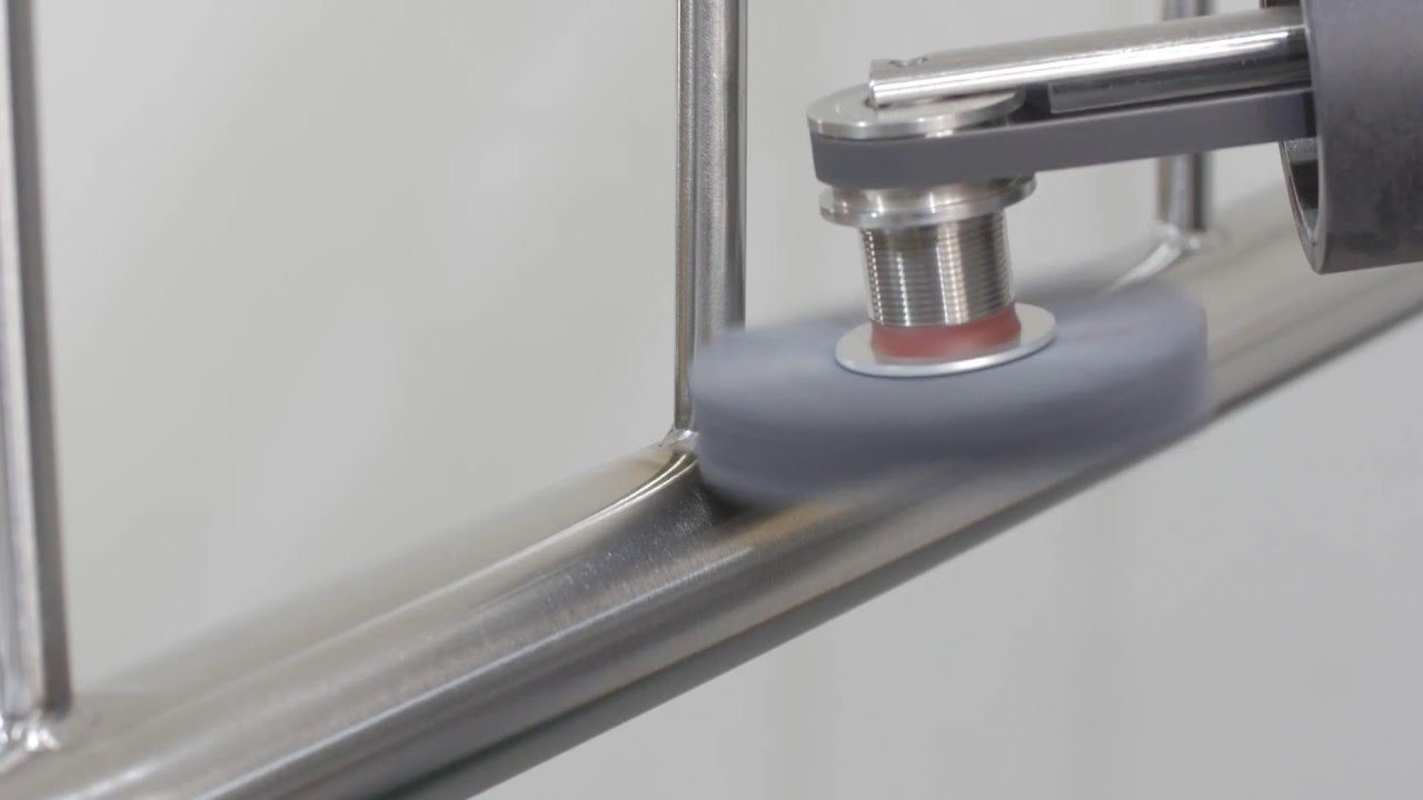 roundtube handrail - removal of annealed colors on rail bars