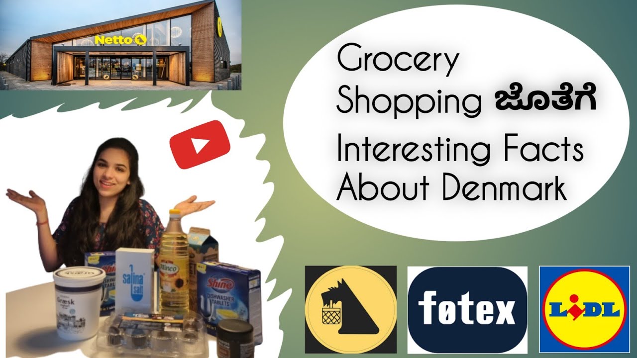 ದುಬಾರಿ Copenhagenನ Supermarket ಹೇಗಿದೆ ನೋಡಿ | Grocery Shopping in Copenhagen | Netto Supermarket |