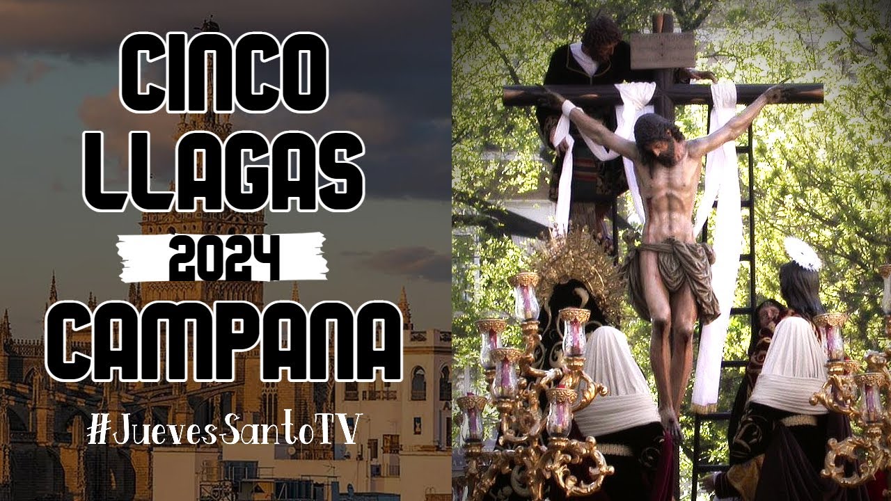 Cinco Llagas en Campana 2024 - Tres Caídas de Triana - Hdad. La Trinidad - Sábado Santo Sevilla