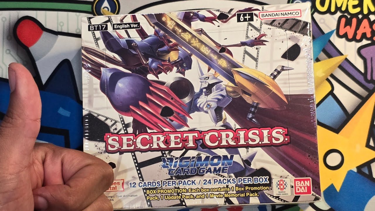 Opening a Digimon BT17 Secret Crisis Booster Box!