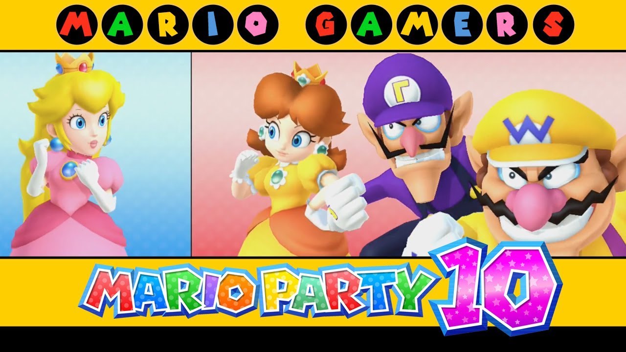 Mario Party 10 - Airship Central (Peach, Daisy, Wario and Waluigi)