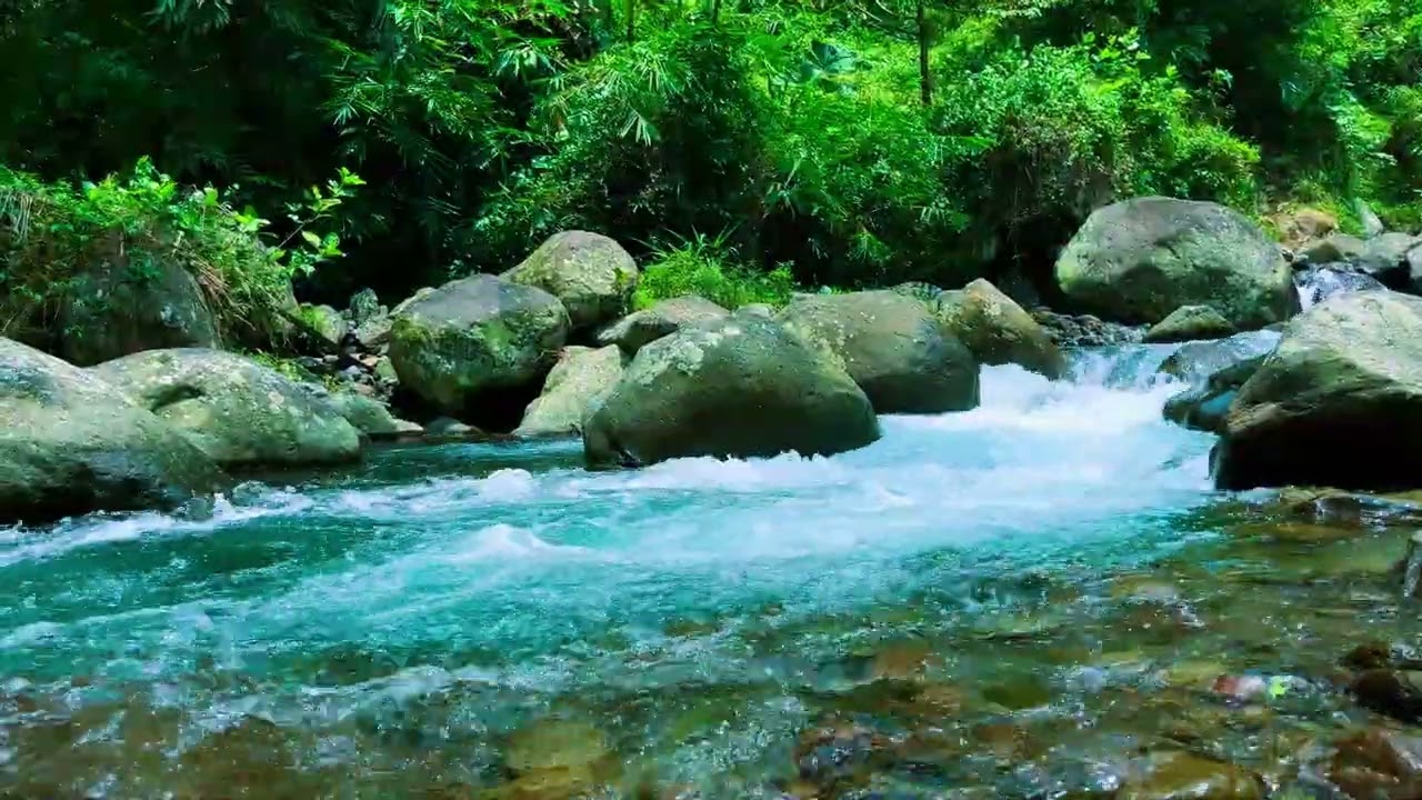 Peaceful Mountain Water Flow for Sleep, Meditation, and Healing