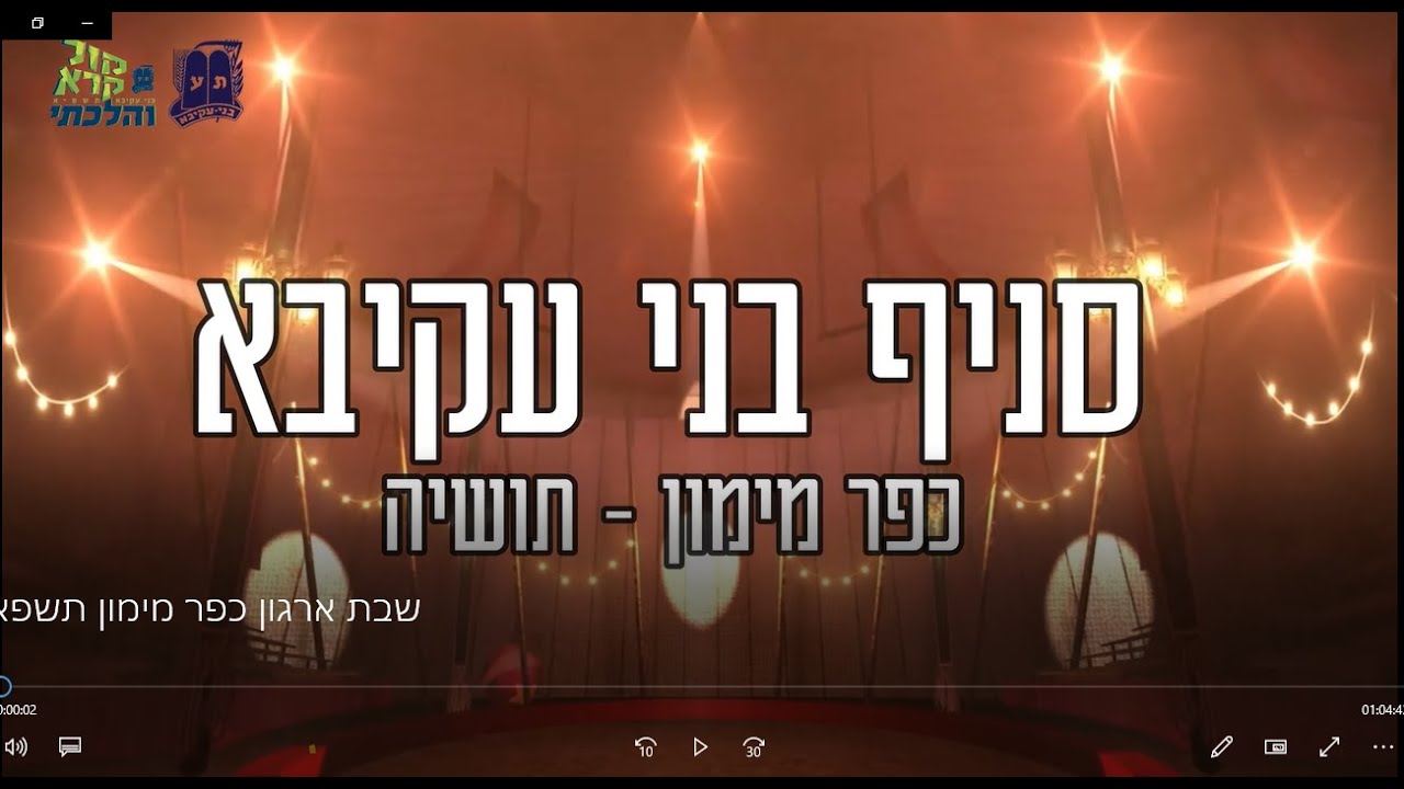 הופעות שבת ארגון סניף בני עקיבא כפר מימון - תושיה תשפ