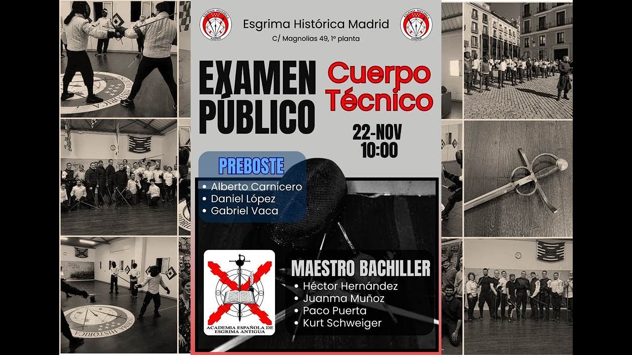 Exámenes de Cuerpo Técnico de Esgrima Histórica Madrid