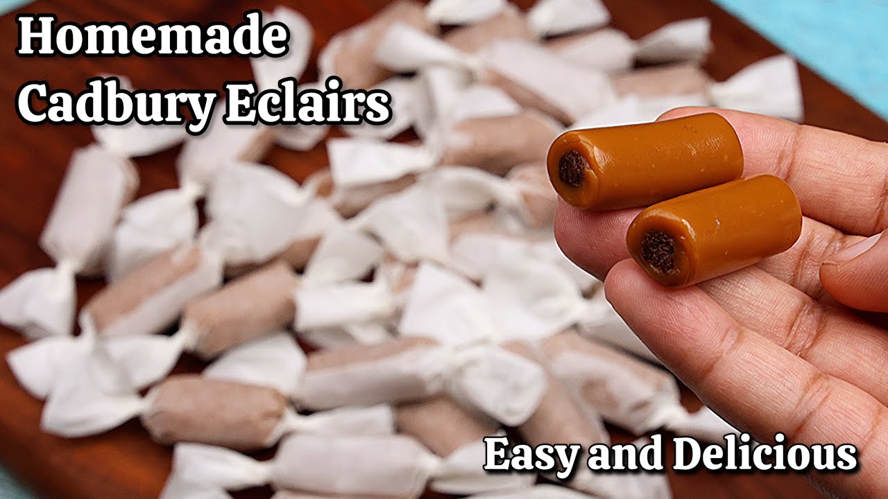 Secret to Perfect Homemade Cadbury Eclairs Candy Recipe | Chewy Caramel Candy with Chocolate filling