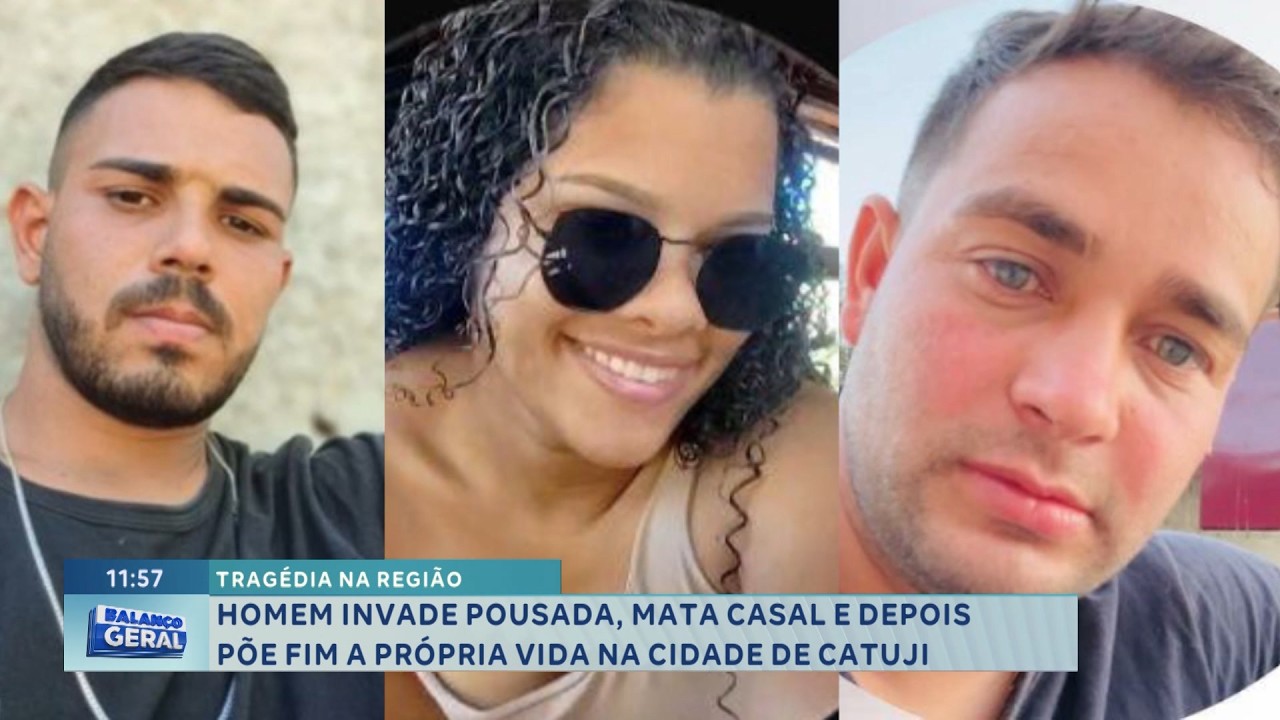 Tragédia na região: Homem mata casal e tira a própria vida em Catuji.