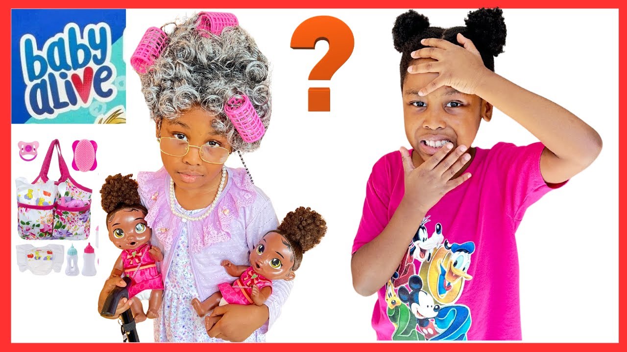 Baby Alive Doll Grandma Babysit Morning Routine Feeding and changing Diaper