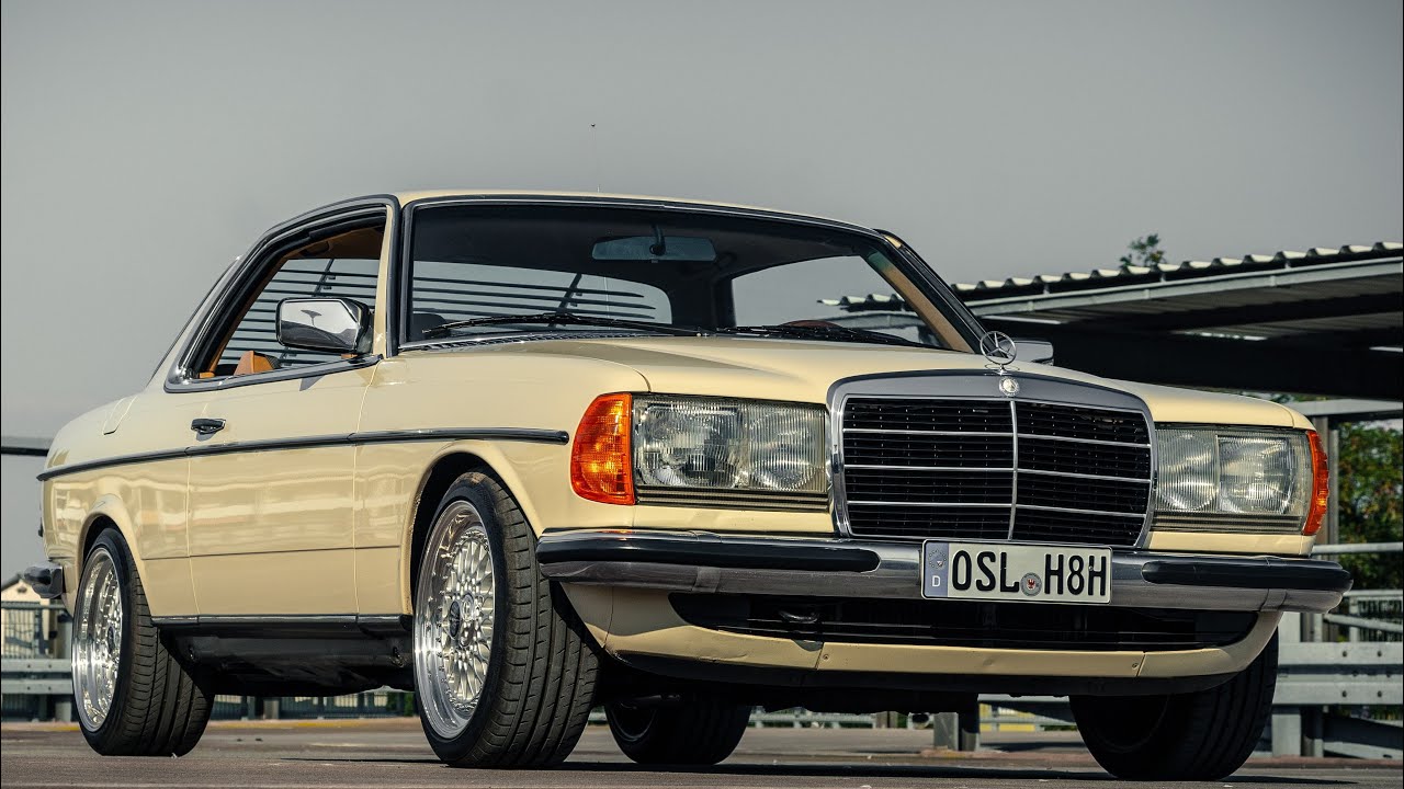 Mercedes W123 Coupe carporn BBS RS 199 280CE M110 MB C123 slow version