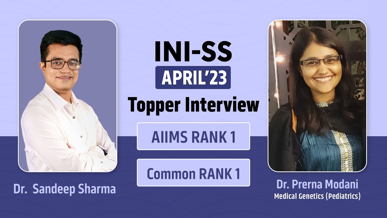 Passion Fuels Success! Dr. Prerana AML & CML Rank 1 in Medical Genetics, INI SS 2023