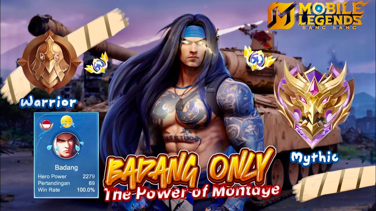 Namatin Mobile Legends Badang Only Solo Winrate 80+ dan Party Smurf Anomali WINRATE 100%