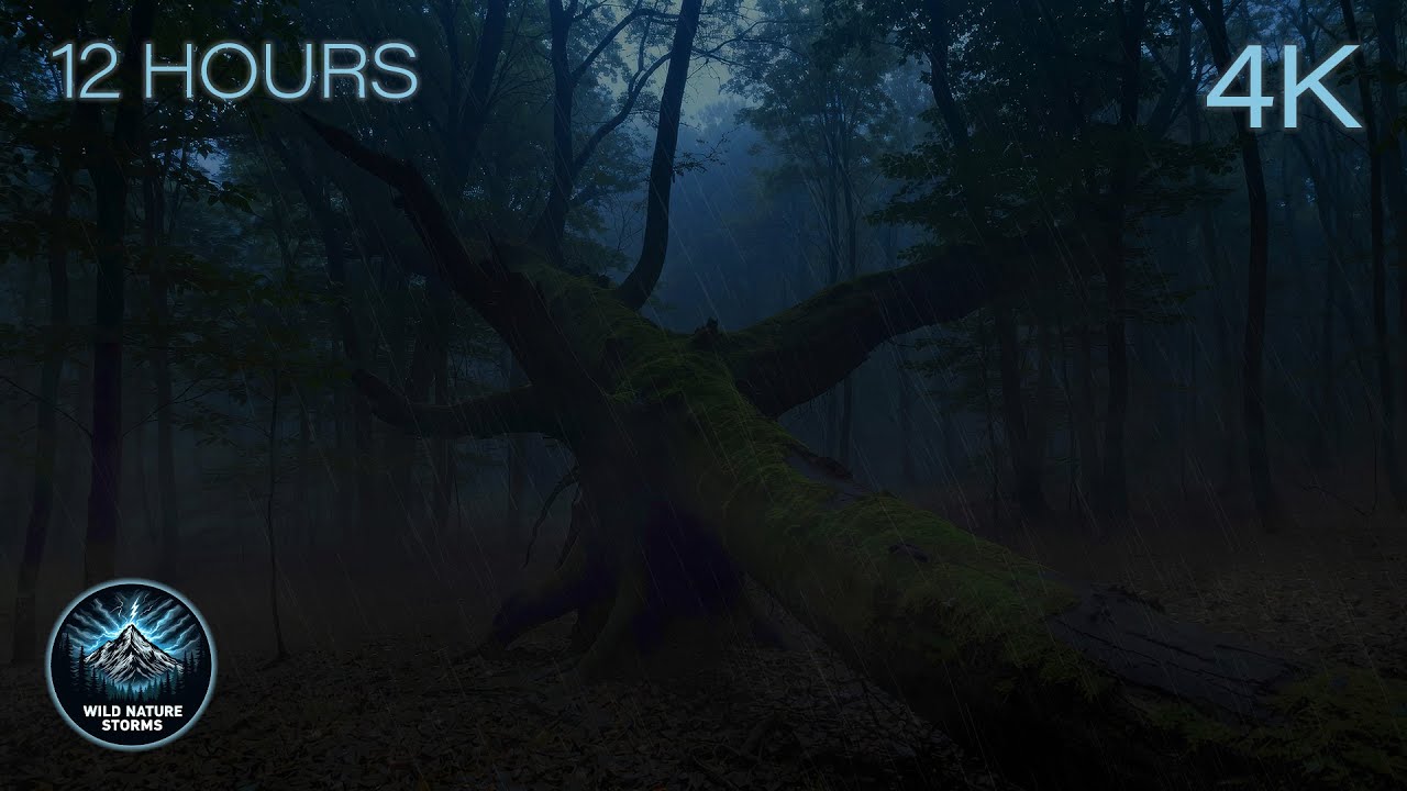 The Fallen Guardian | 12 Hours of Dark Forest Rain & Thunder Ambience