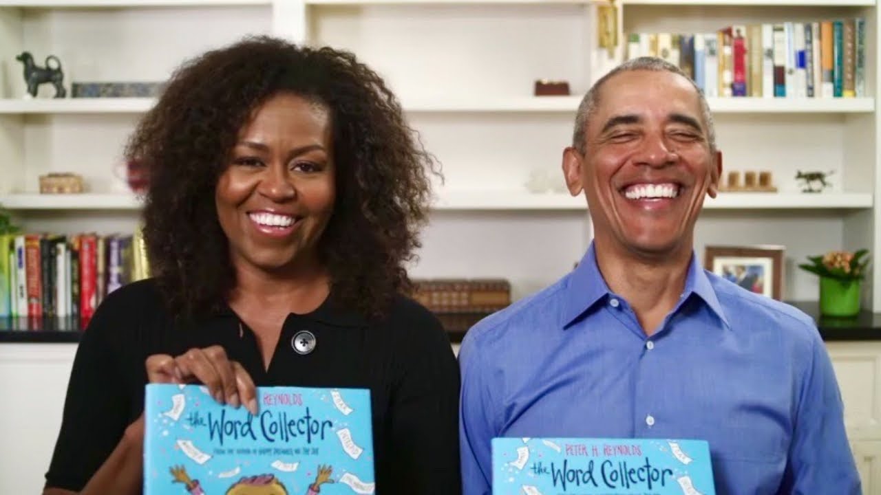 Barack and Michelle Obama read The Word Collector by Peter H. Reynolds | YouTube Books for Kids