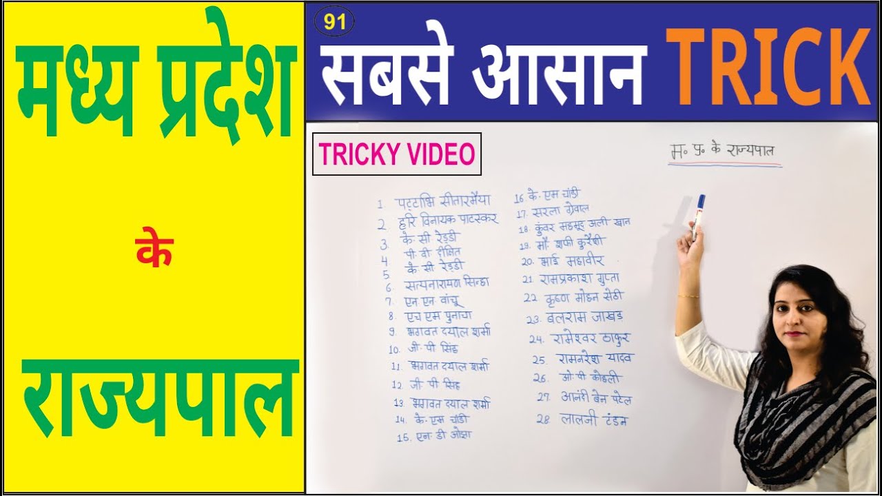 mp ke rajyapal | mp ke rajyapal kaun hai| mp ke rajyapal yaad karne ki trick|  mp ke rajyapal ki tri