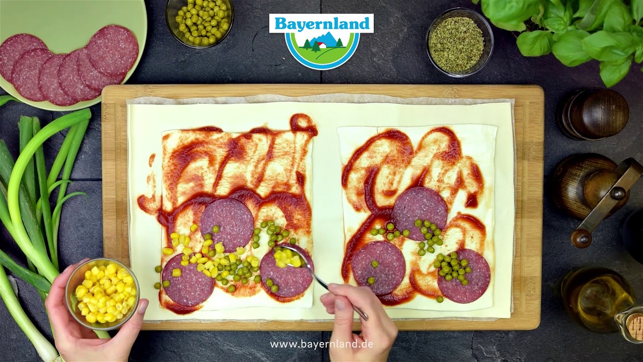 Bayernland Mozzarella-Wrap | Blätterteig Salami