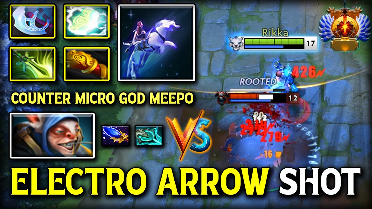 ELECTRO ARROW SHOT CARRY Mirana | Crazy Attack Speed Build 100% Hard Counter Micro GOD Meepo DotA 2