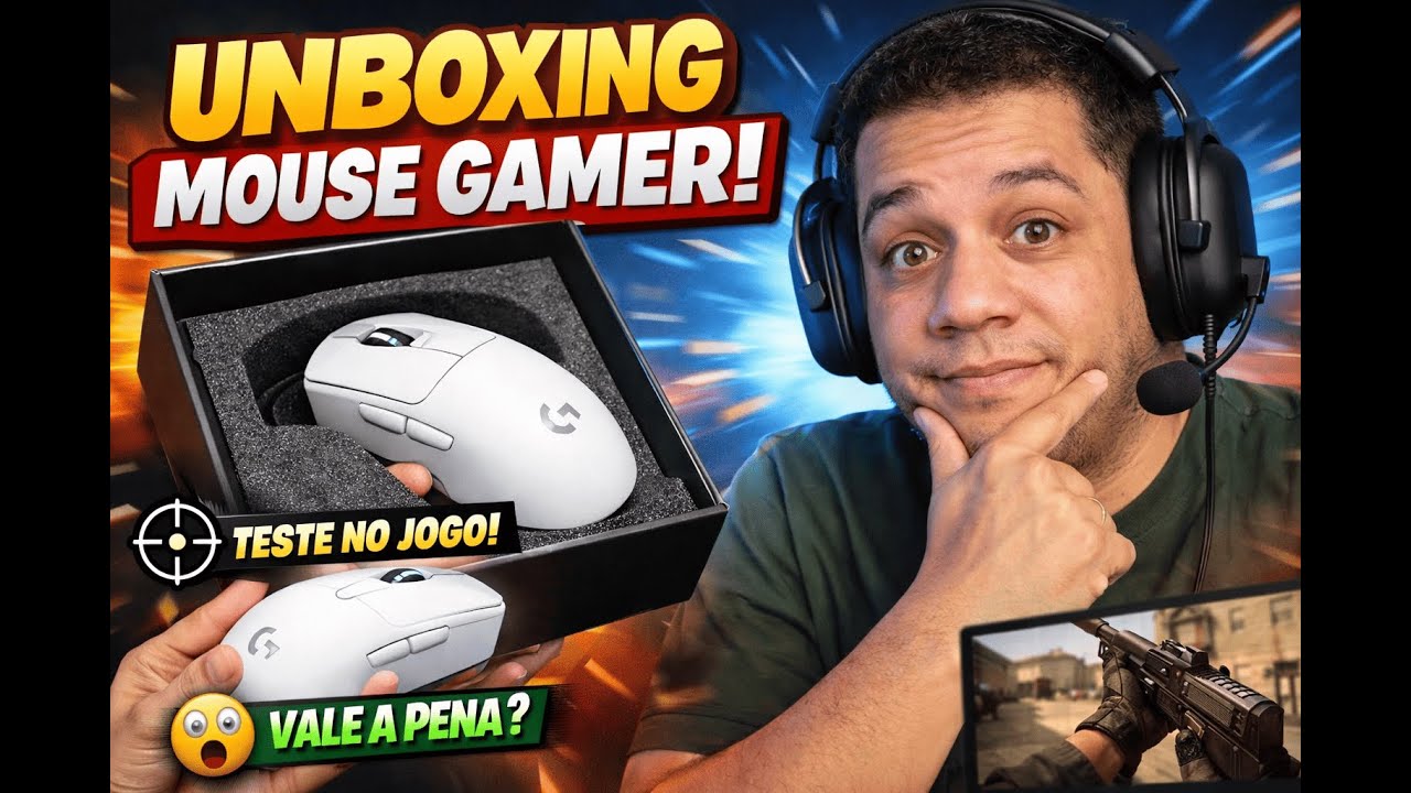 Comprei Esse Mouse Gamer… Olha Isso! 😱 (Unboxing)