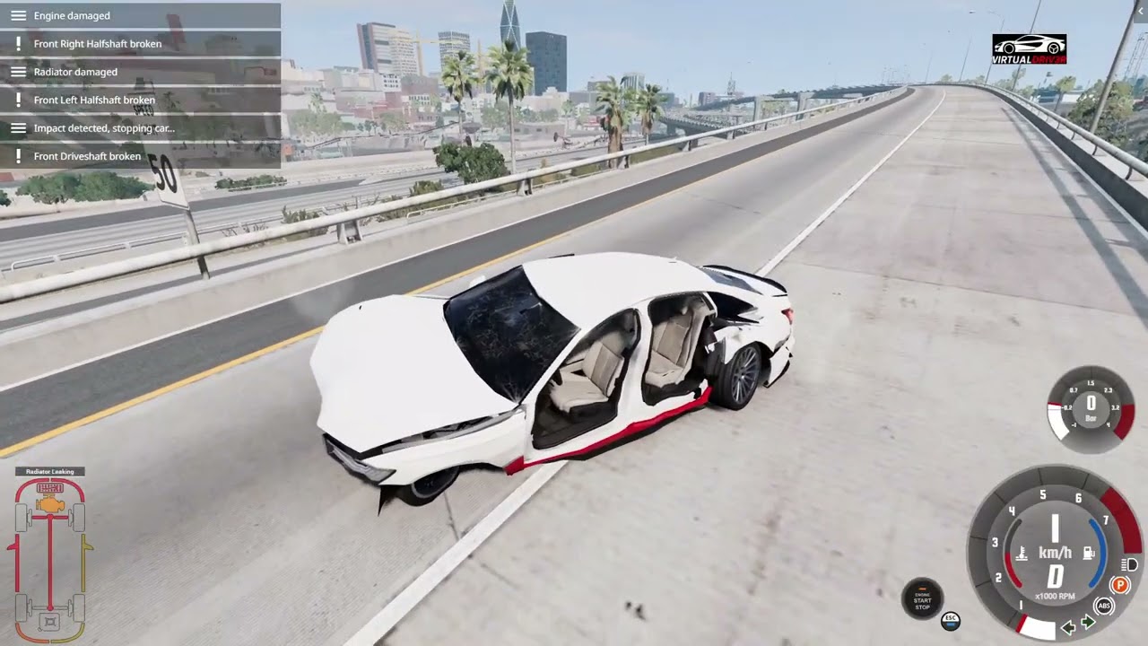 Modified Audi S6 TRIES to Jump the Bridge 😱💥 | BeamNG.drive