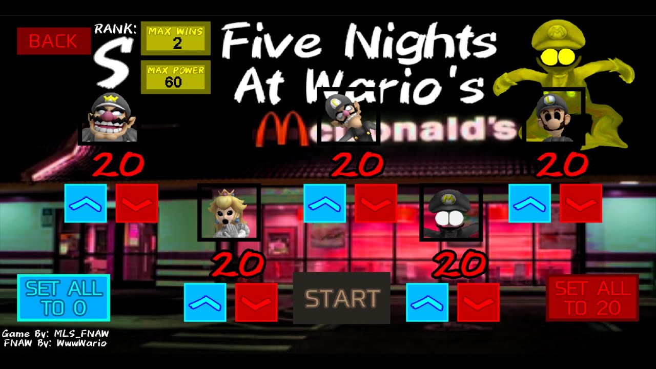 Five Nights at Wario's: McDonald's | Max Mode S Rank! + Both Endings