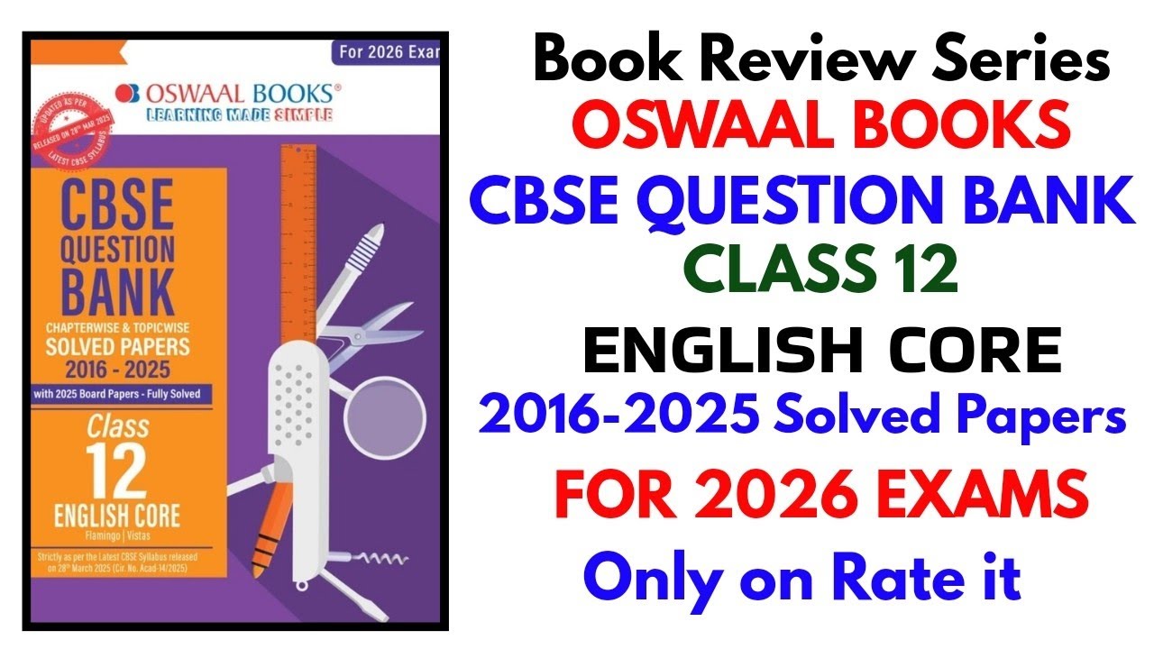 Oswaal CBSE Class 12 English Core Question Bank Review | Class 12 English Core Oswaal Question Bank