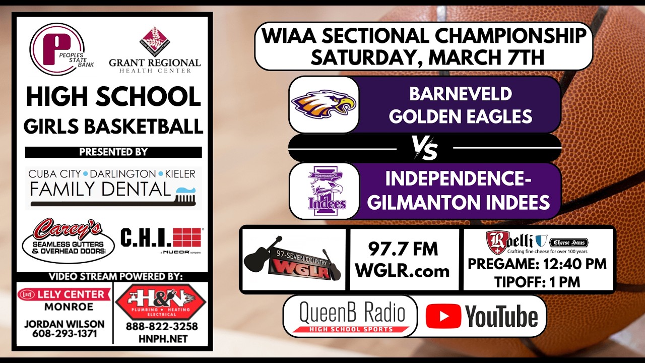 3/7/26 Barneveld vs Independence-Gilmanton at Mauston | HS Girls Basketball WIAA Sectional Final