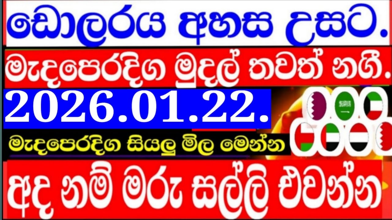 ඩොලරය නැවත ඉහලට .Srilanka Foreign Exchange News Today|Exchange rates Today.#exchang