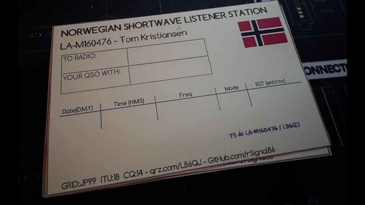 I made a stack of SWL Cards, now i can listen and log others