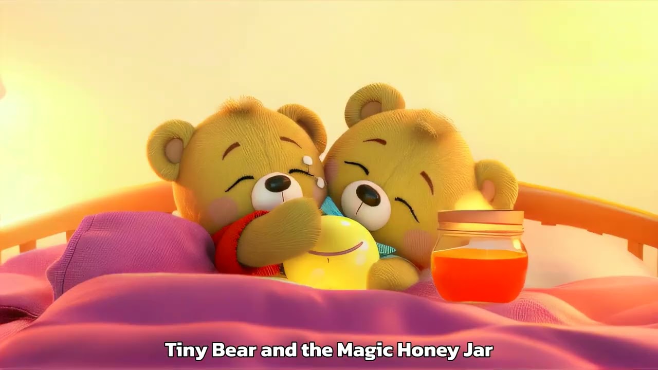 Tiny Bear and the Magic Honey Jar | Lullaby for Babies 🌙