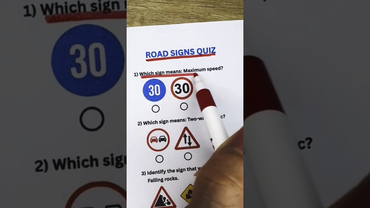Викторина по дорожным знакам