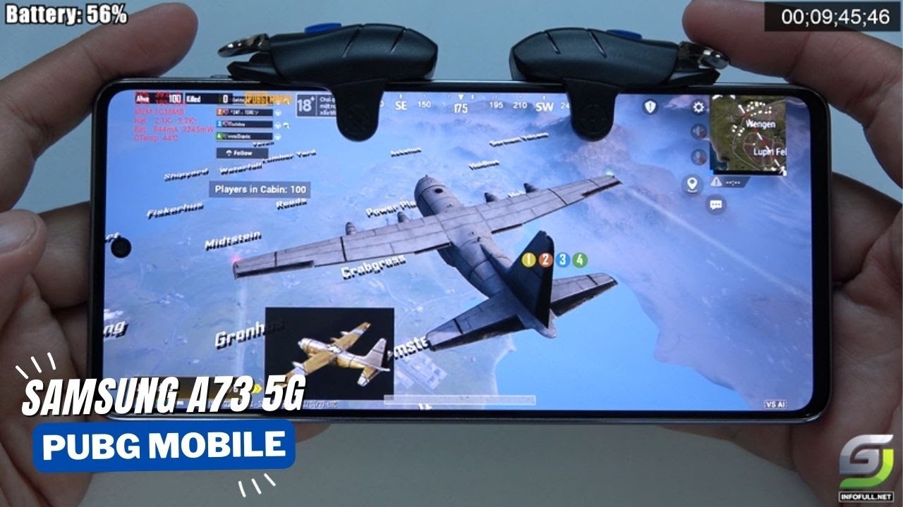 Samsung Galaxy A73 5G test game PUBG Mobile