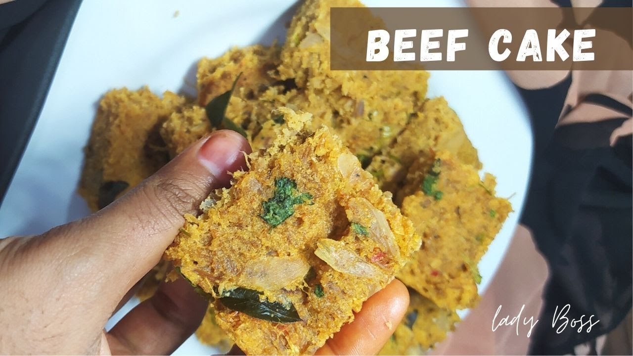 BEEF CAKE RECIPE BY LADY BOSS/ yummy and spicy beef semolina cake/ beef rava cake #REC-79