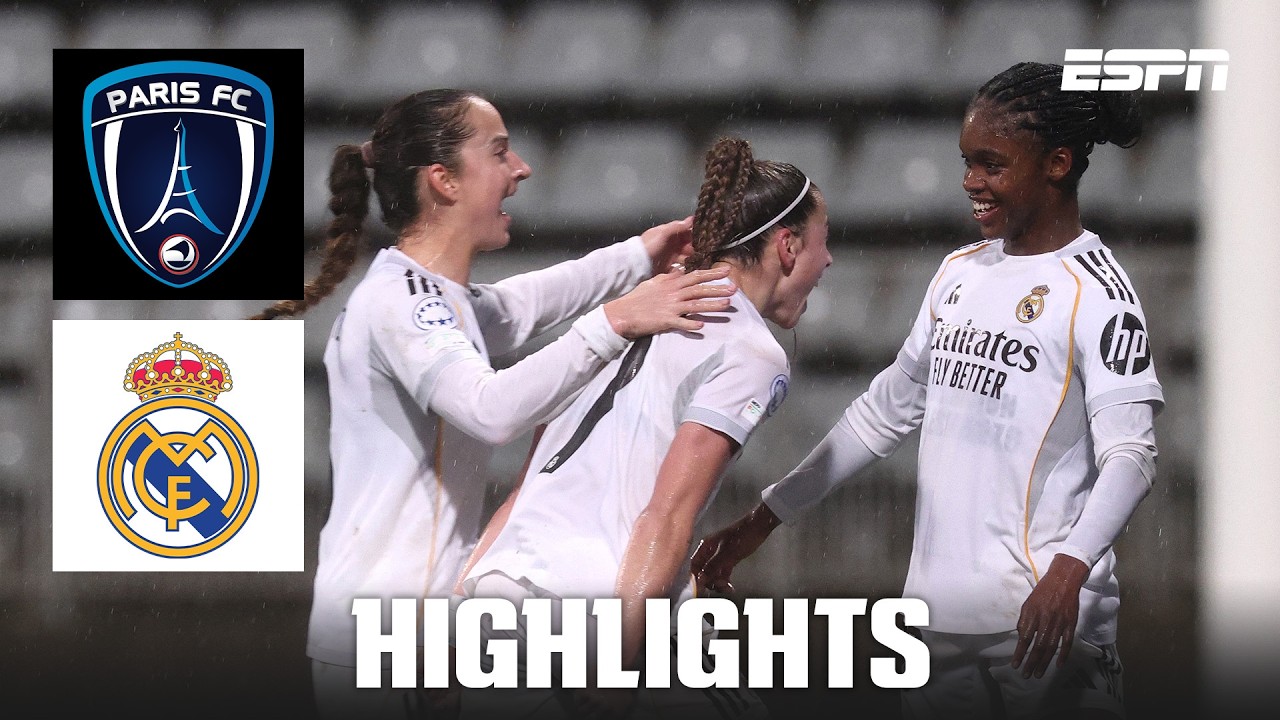 Real Madrid come from behind to win 1st leg vs. Paris FC | UEFA Women's Champions League Highlights