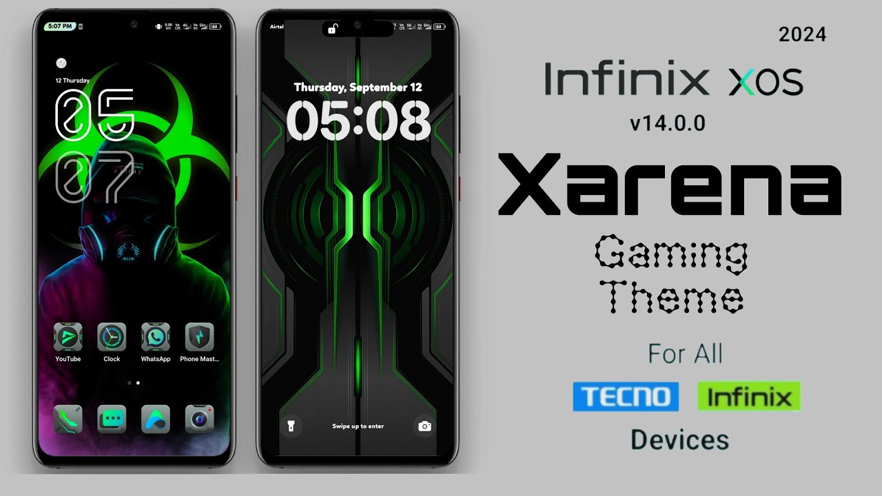 Xarena Gaming theme for all Tecno and infinix Devices