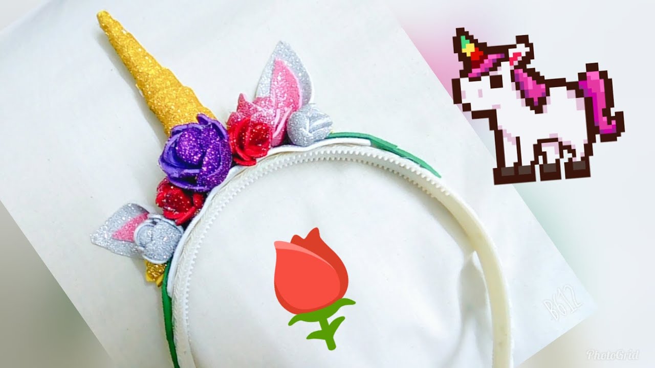 طريقه عمل تاج(توكة) حصان وحيد القرن(يونيكورن) unicorn بطريقه سهله وبسيطة