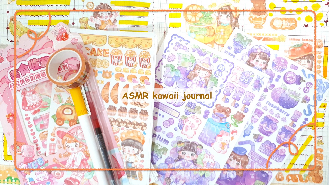 ASMR Kawaii Dessert Journal #asmrjournaling #asmrjournal #asmrscrapbook