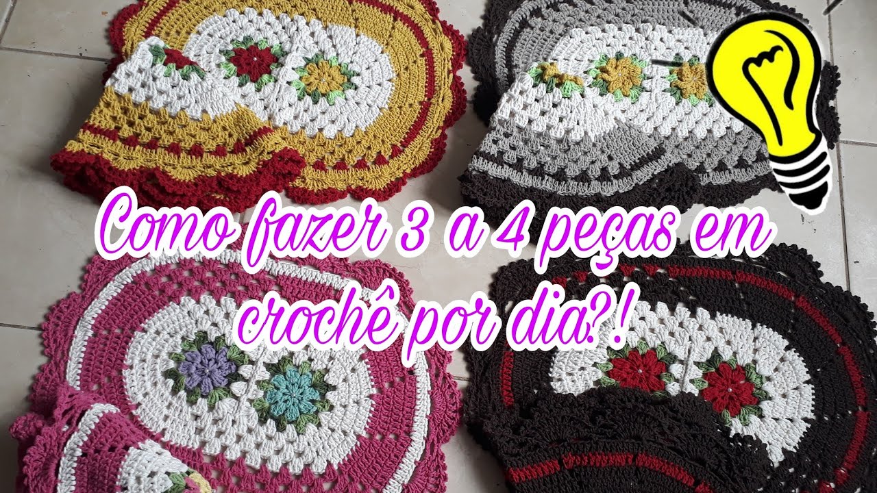 🚨Como fazer 3 a 4 pe&ccedil;as de croch&ecirc; por dia? #dicasdecroch&ecirc; 🙏🏽 ou +
