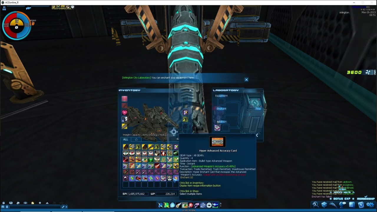 Ace Online  - Trying all my weapons e13 to e14