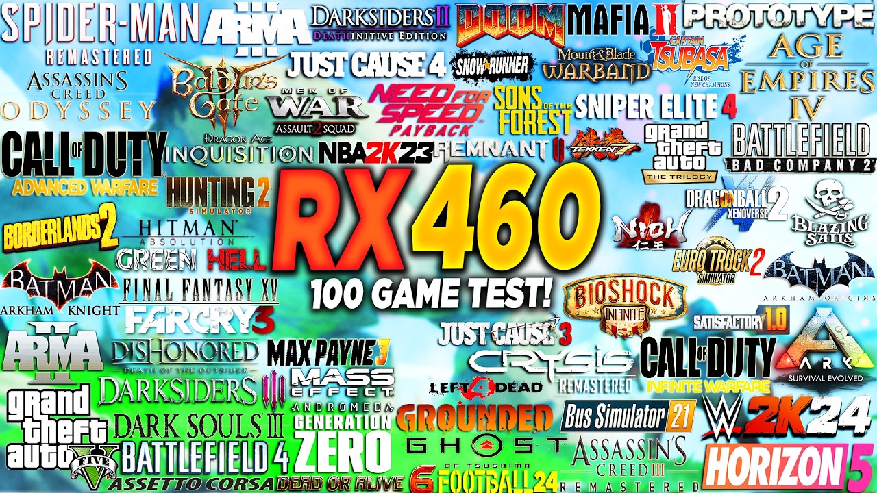 RX 460 + i5 10400F - Test w 100 grach w 2025 roku