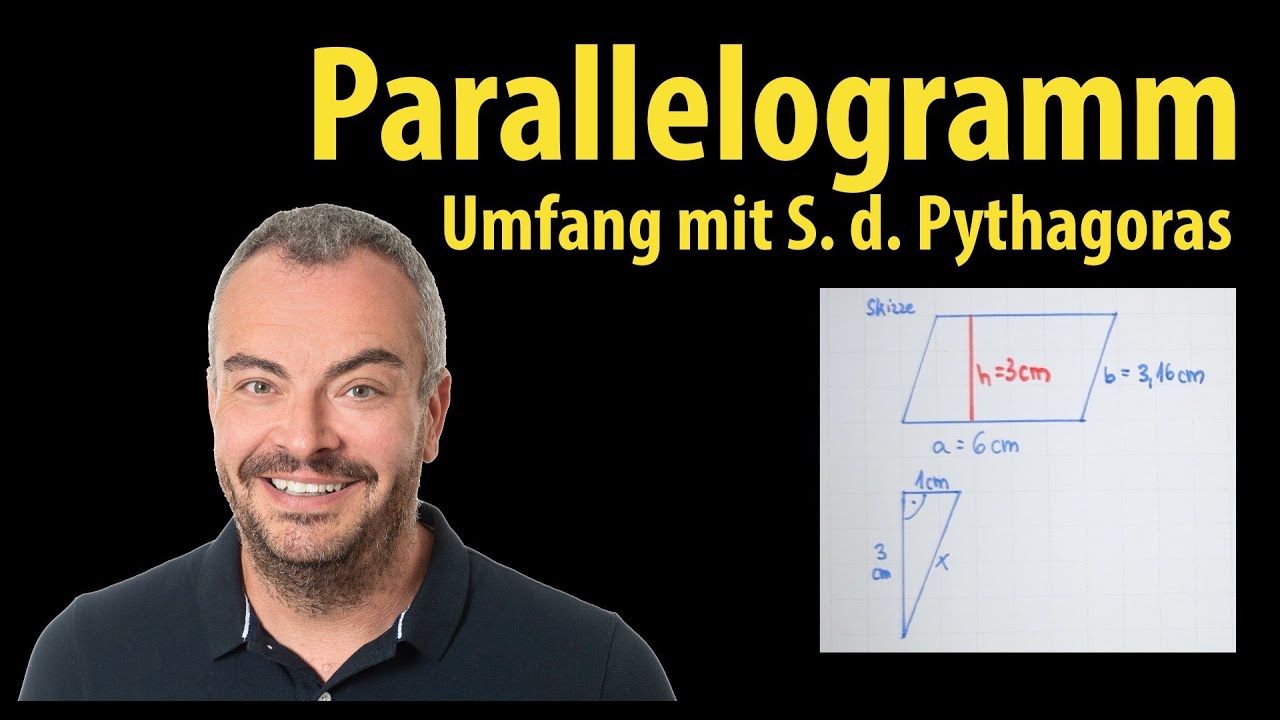 Parallelogramm - Umfang berechnen mit Satz des Pythagoras