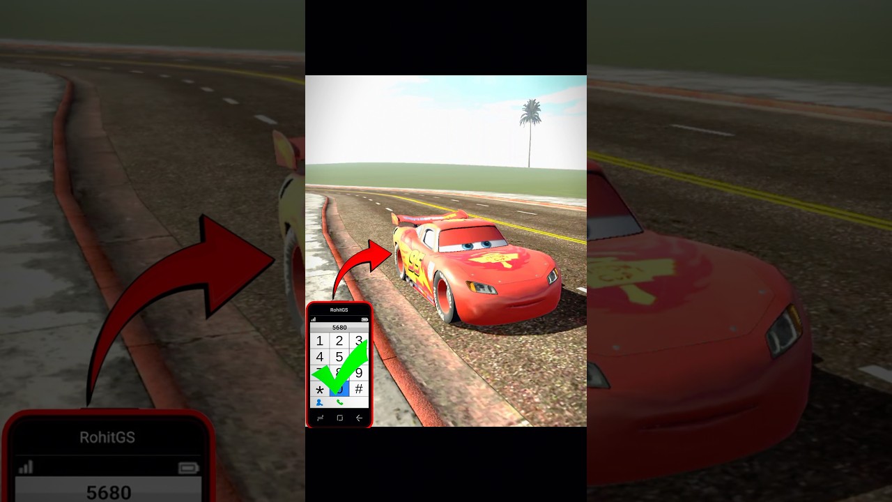 Lighting McQueen Cheat Code In Indian Bike Driving 3d #shorts
